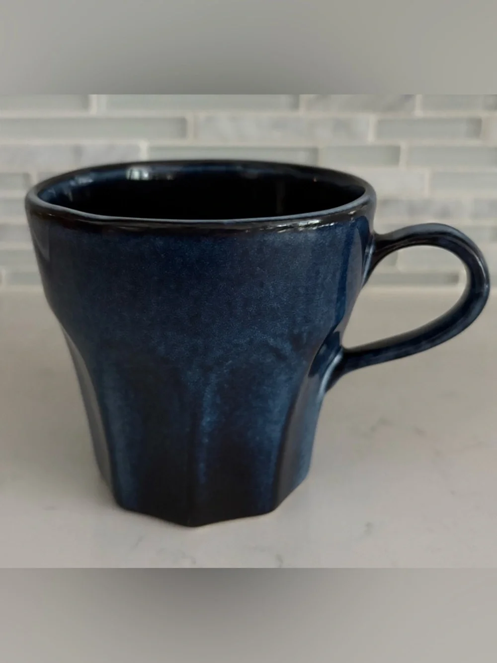 New! Crate&Barrel Cove Glazed Indigo Mug